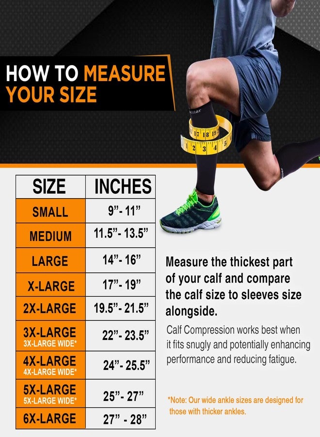 Doc Miller Compression Calf Sleeve for Men & Women – 15-20mmHg Graduated Support, Shin Splint Relief, Running & Sports Recovery, Knee High Calf Sleeves, 1 Pari - Image 3